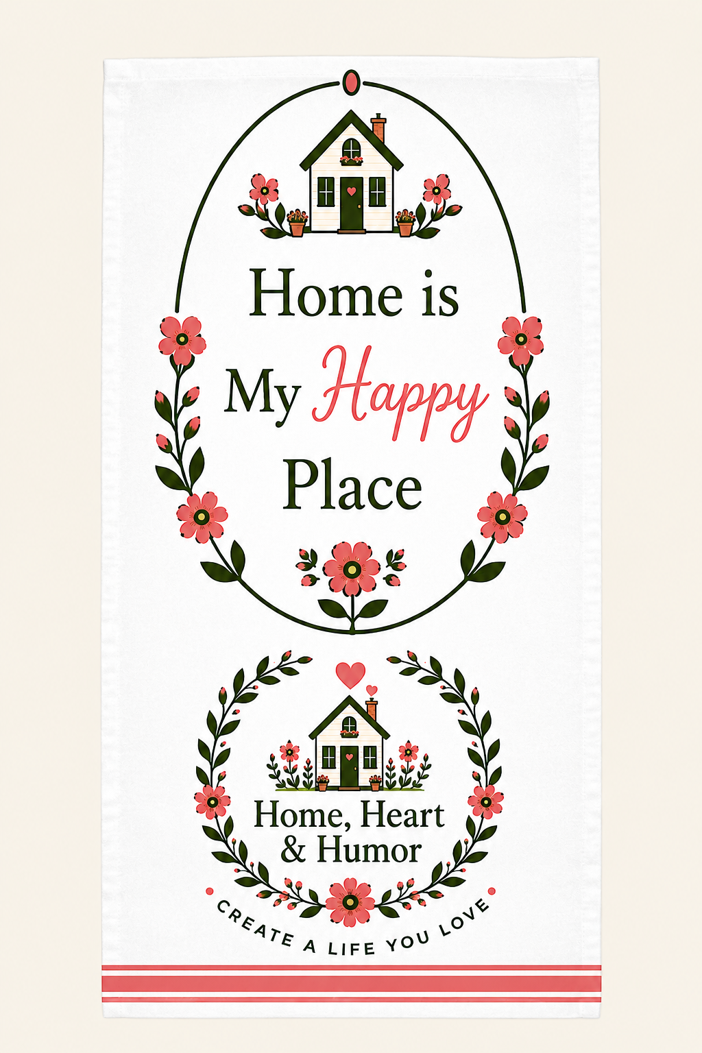 My Happy Place Tea Towel